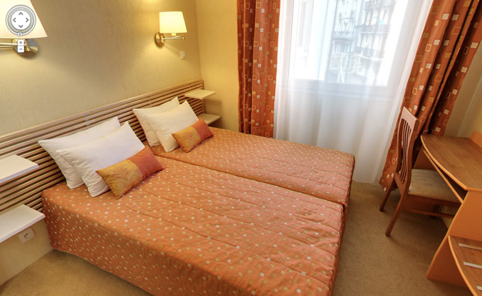 Hotel Atlantic Lourdes - Visite virtuelle - Chambre twin